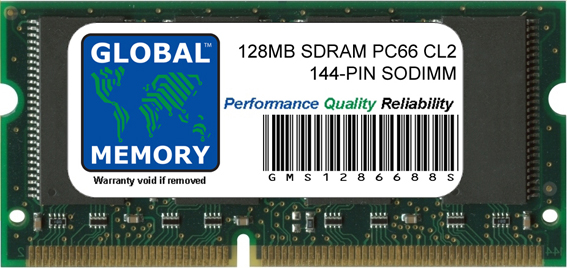 128MB SDRAM PC66 66MHz 144-PIN SODIMM MEMORY RAM FOR TOSHIBA LAPTOPS/NOTEBOOKS - Click Image to Close
